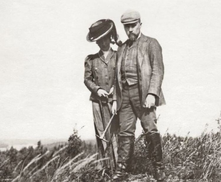 Никоалй Константинович и Елена Ивановна Рерихи. Фото. 1903