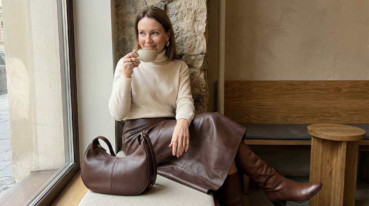 Жёсткая кожа и мягкий кашемир.