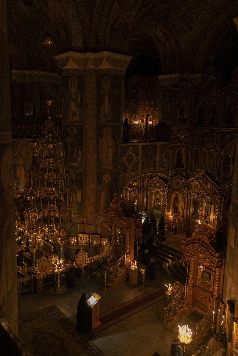 Вечернее богослужение в Троицком соборе Серафимо-Дивеевского монастыря 23-02-2026г.