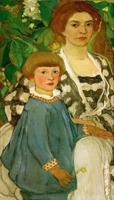 Автопортрет с сыном Андресом.
