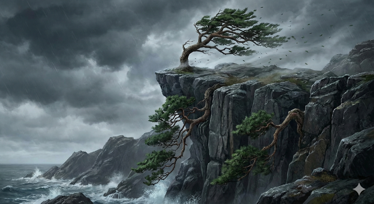 Суровые скалы и штормовые ветра