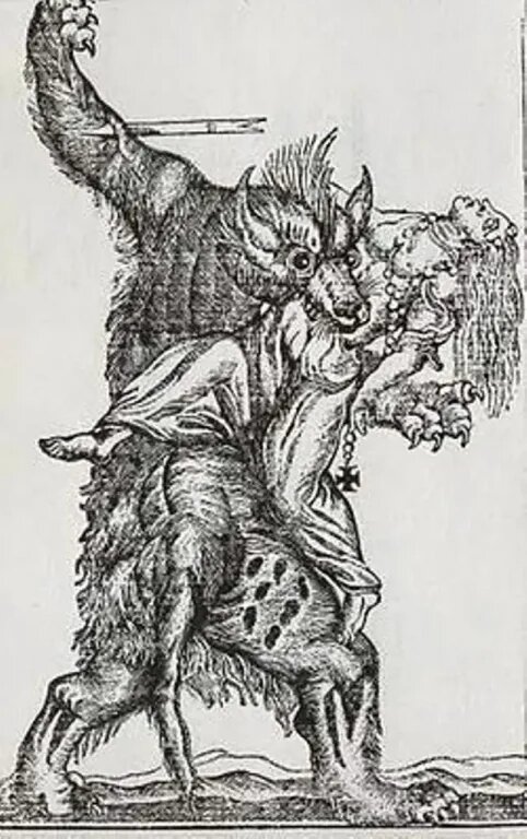 Вервольф (старинный рисунок)