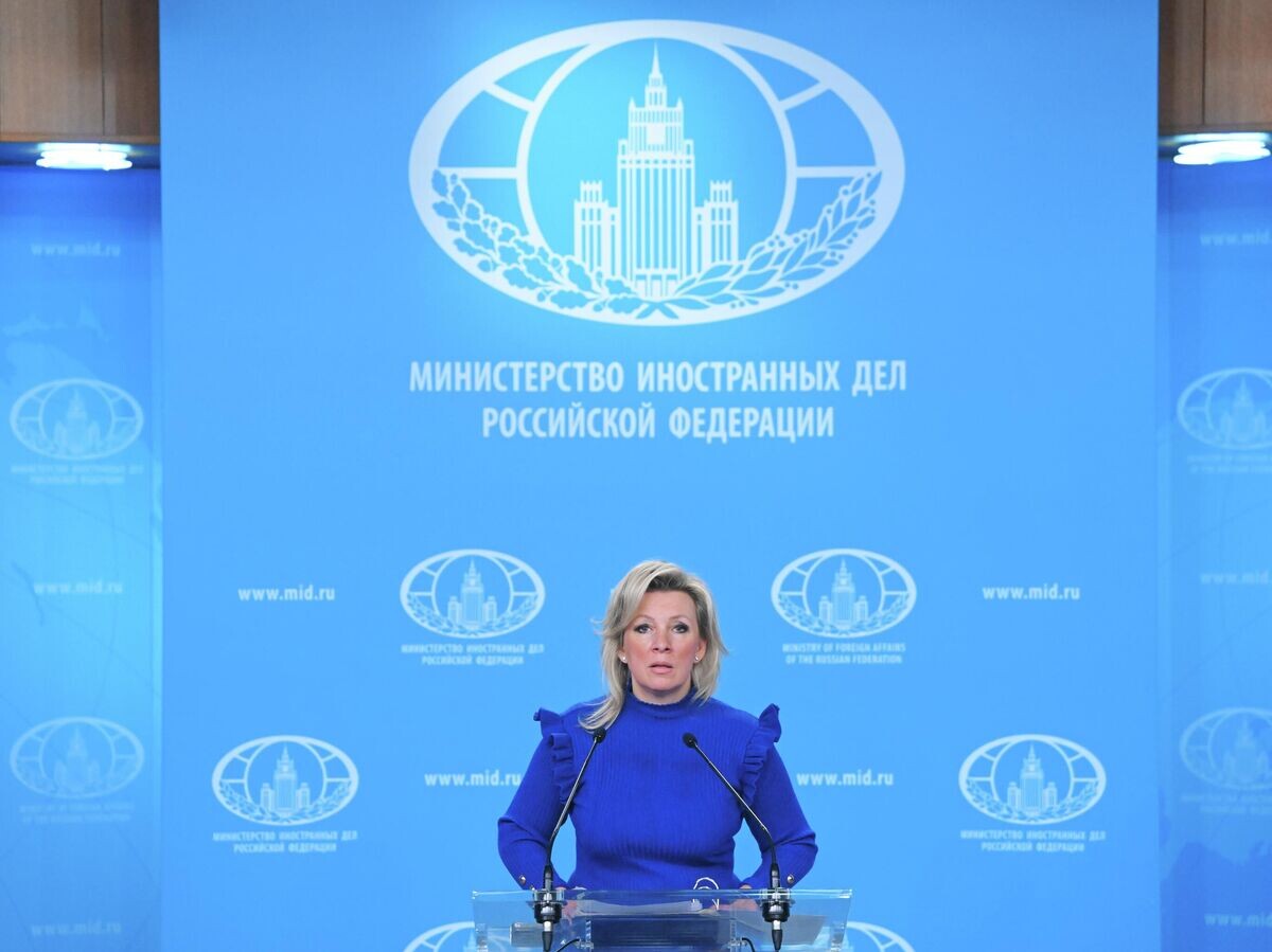    Официальный представитель Министерства иностранных дел России Мария Захарова во время брифинга | © РИА Новости / Сергей Гунеев
