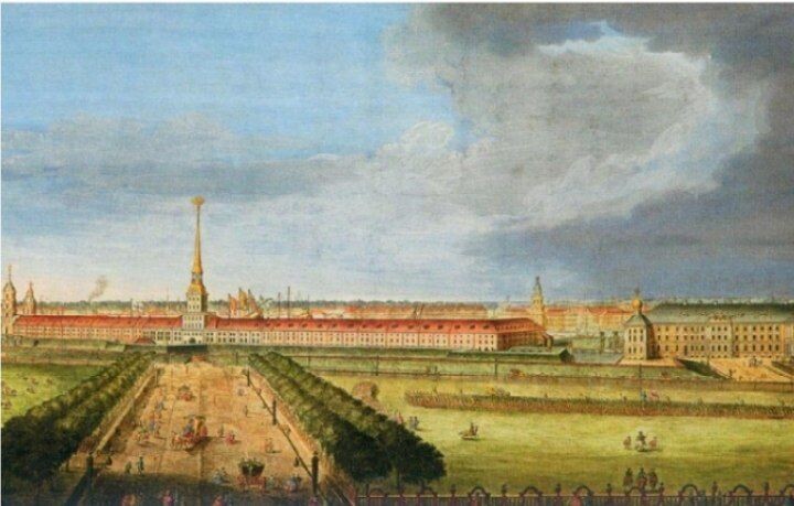 Существует гравюра Г.А. Качалова (1753 г.) по рисунку М.И. Малахова (1748 г.) «Адмиралтейство во стороны Адмиралтейского луга».