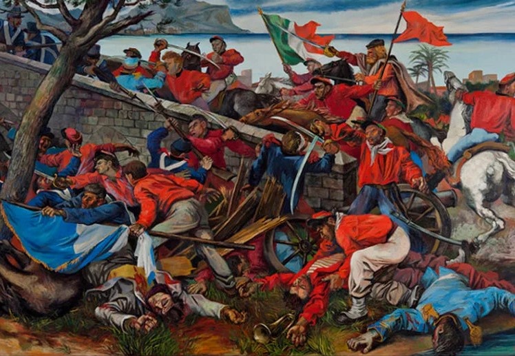     Ренато Гуттузо. Битва у моста Аммираль.1952г.