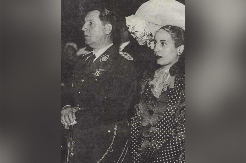    Эва Перон и Хуан Доминго Перон в 1945 г. / Источник: wikimedia.org