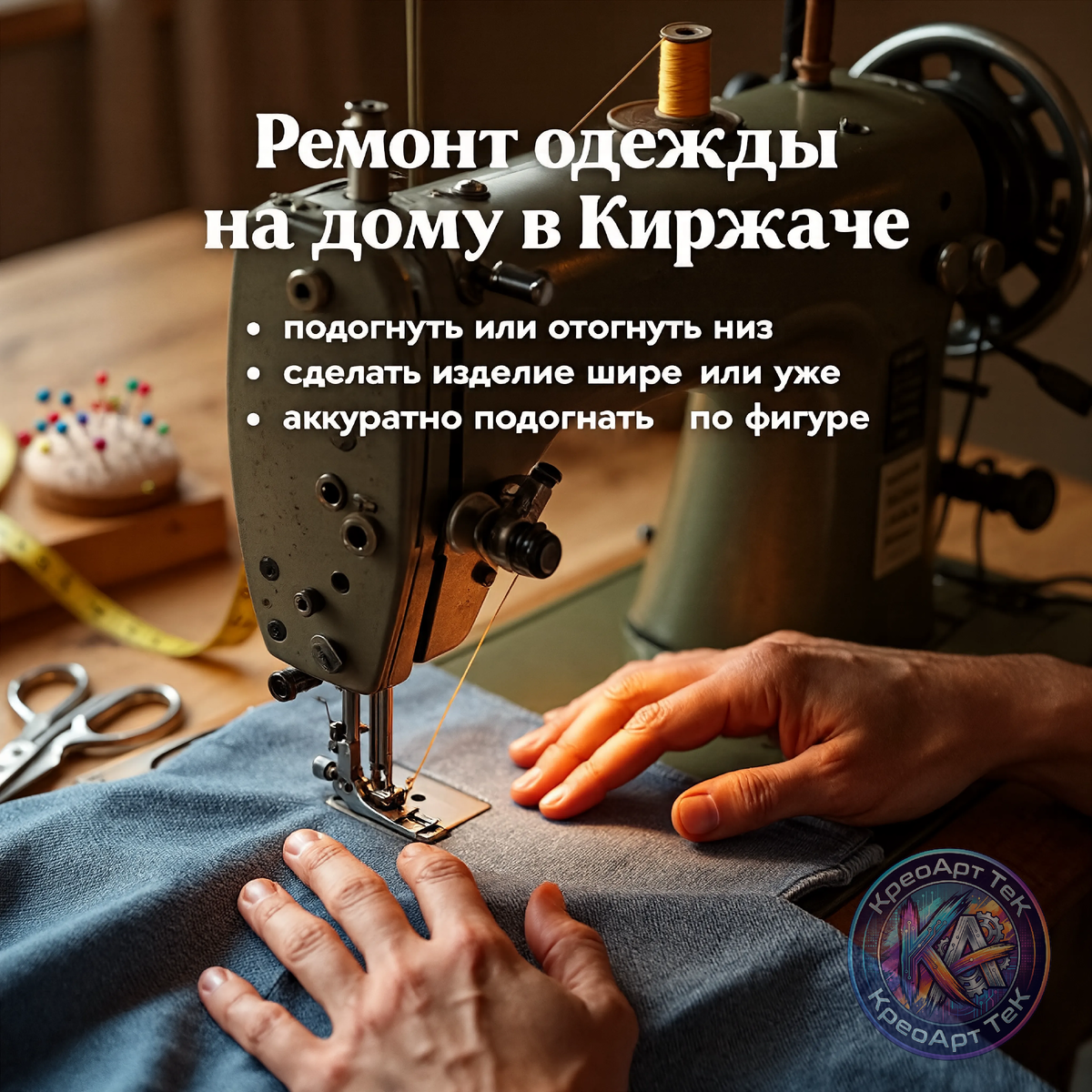 Ремонт одежды на дому в Киржаче