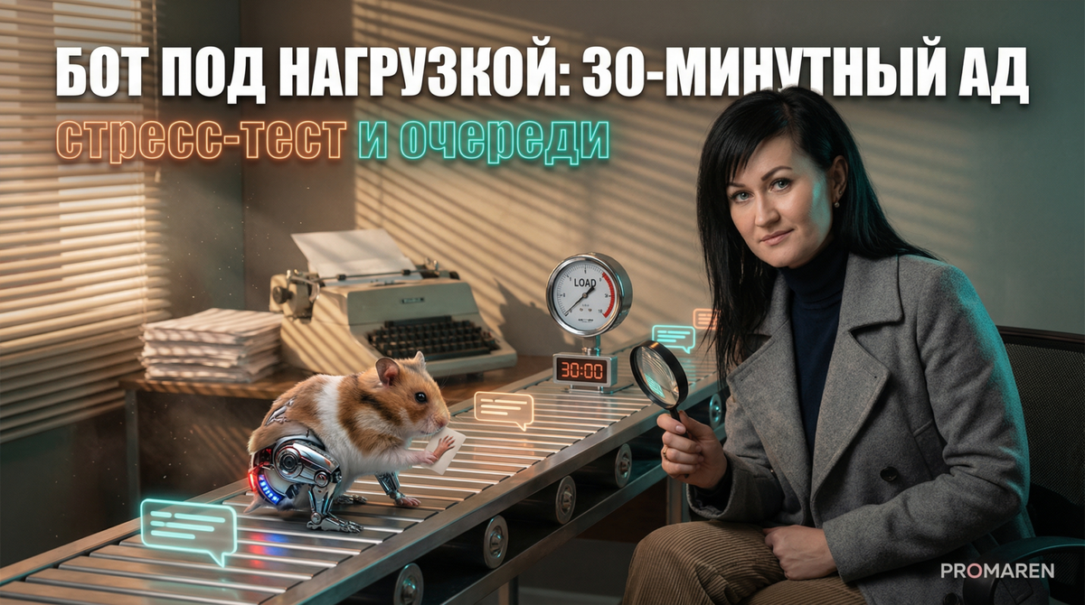    Как спланировать стресс-тест бота и оптимизировать очереди сообщений под наплыв пользователей | Марина Погодина, PROMAREN Марина Погодина