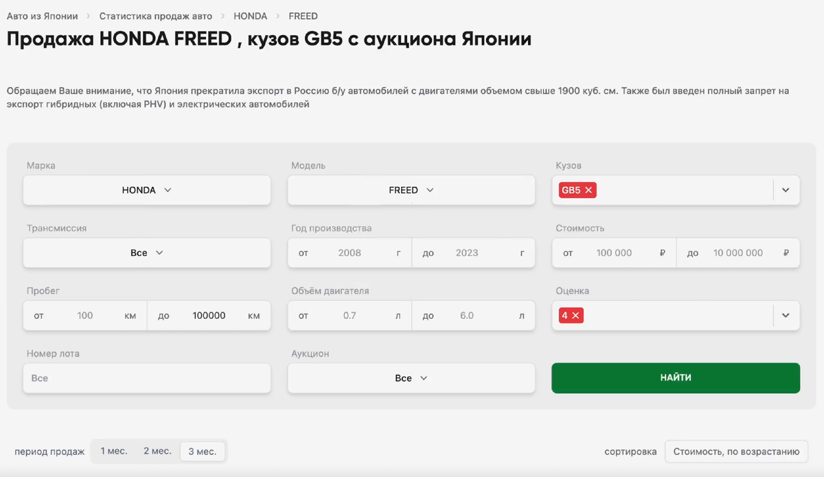 Источник: скриншот с официального сайта «Япония Транзит» https://japantransit.ru/