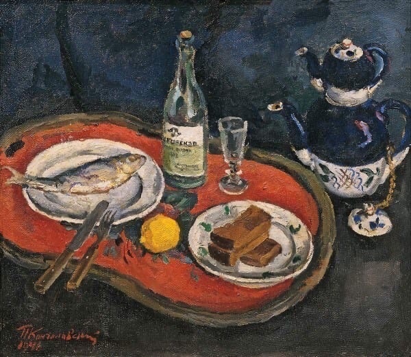 Петр Петрович Кончаловский. Натюрморт. Пара чаю. 1946.