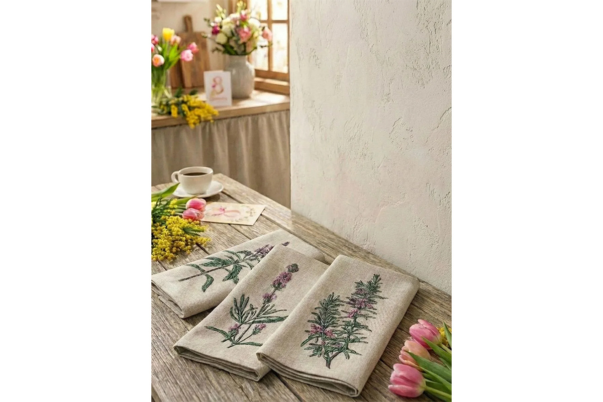ozon.ru📷Набор льняных кухонных полотенец
