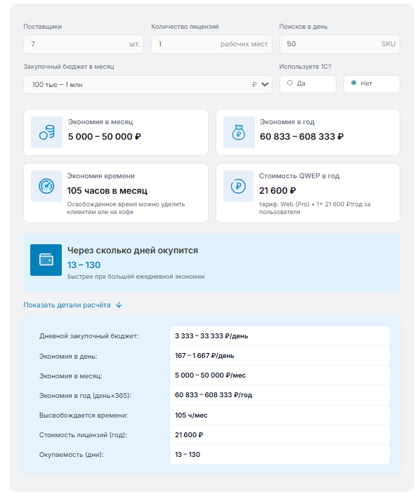 Проверьте на своих процессах
Каждый месяц без автоматизации — это потеря денег.
