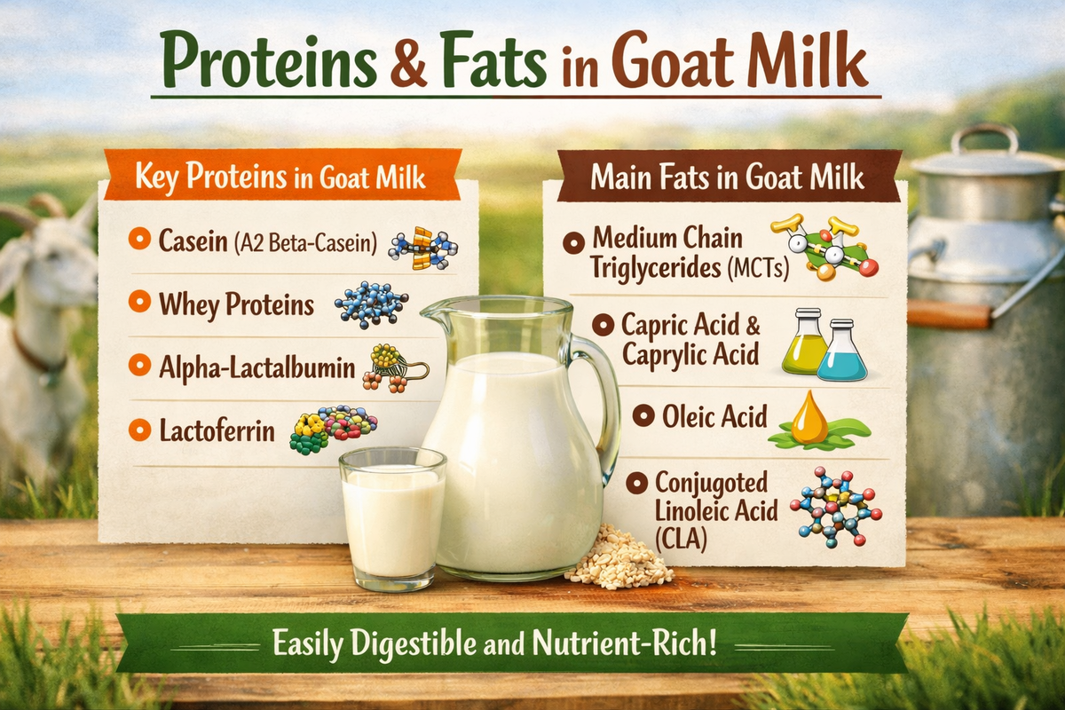 Белки жиры углеводы в козьем молоке
