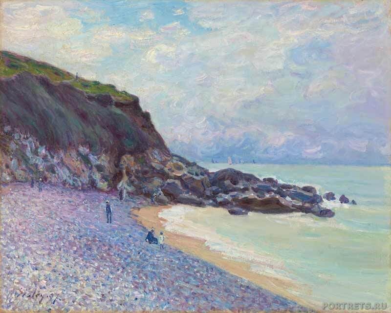 Альфред Сислей. Бухта Ледиз Коув перед штормом