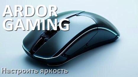 
Как на мыши Ardor увеличить яркость подсветки или уменьшить в Windows 11 и 10
