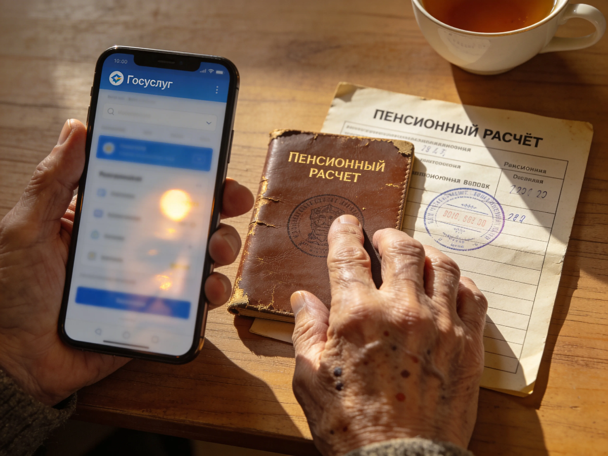 В одной руке — вся трудовая жизнь, записанная в потрёпанной книжке. В другой — технологии, которые могут проверить, не потерялся ли где-нибудь год‑другой этого труда. Свести их вместе — значит взять своё по праву.