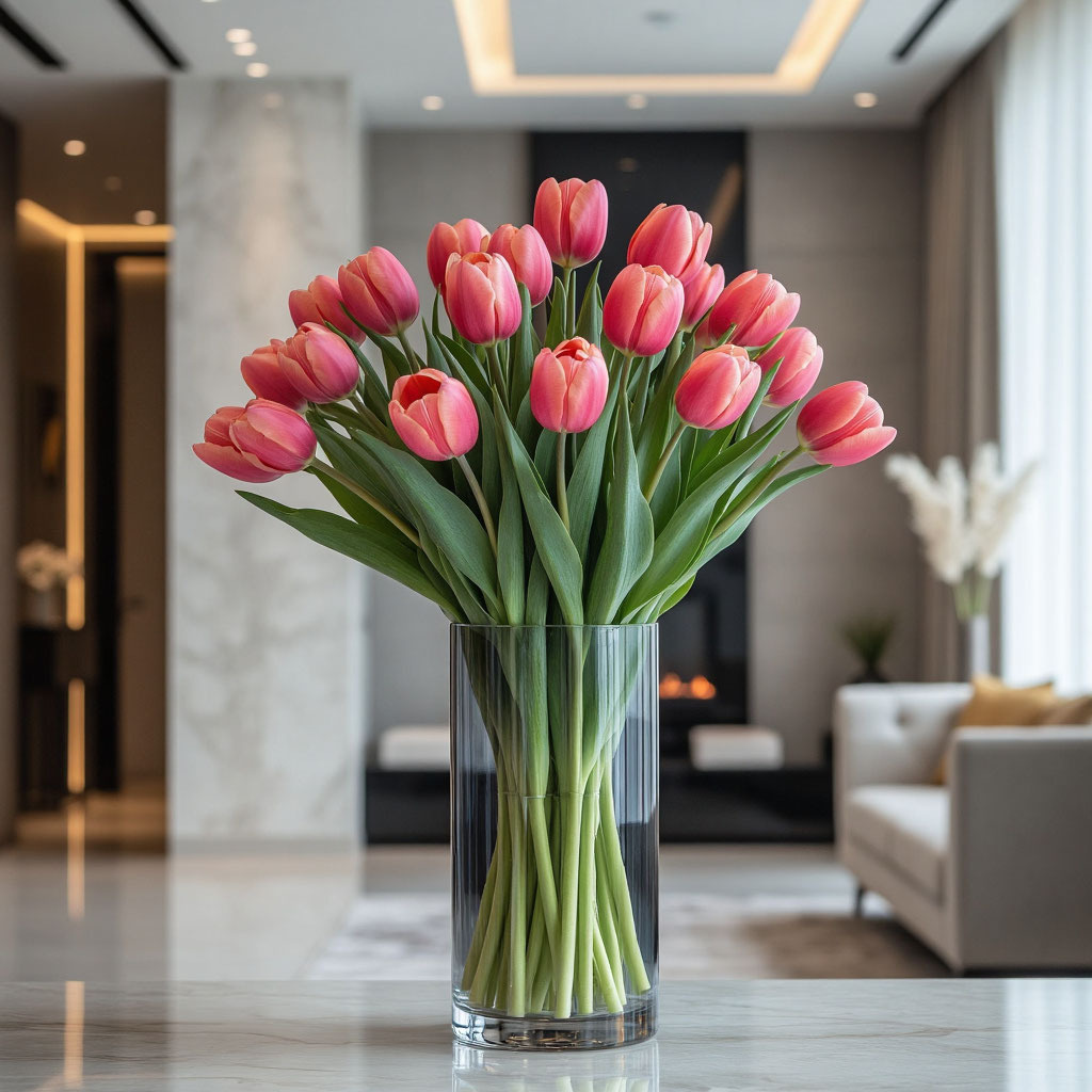 Уход за срезанными тюльпанами