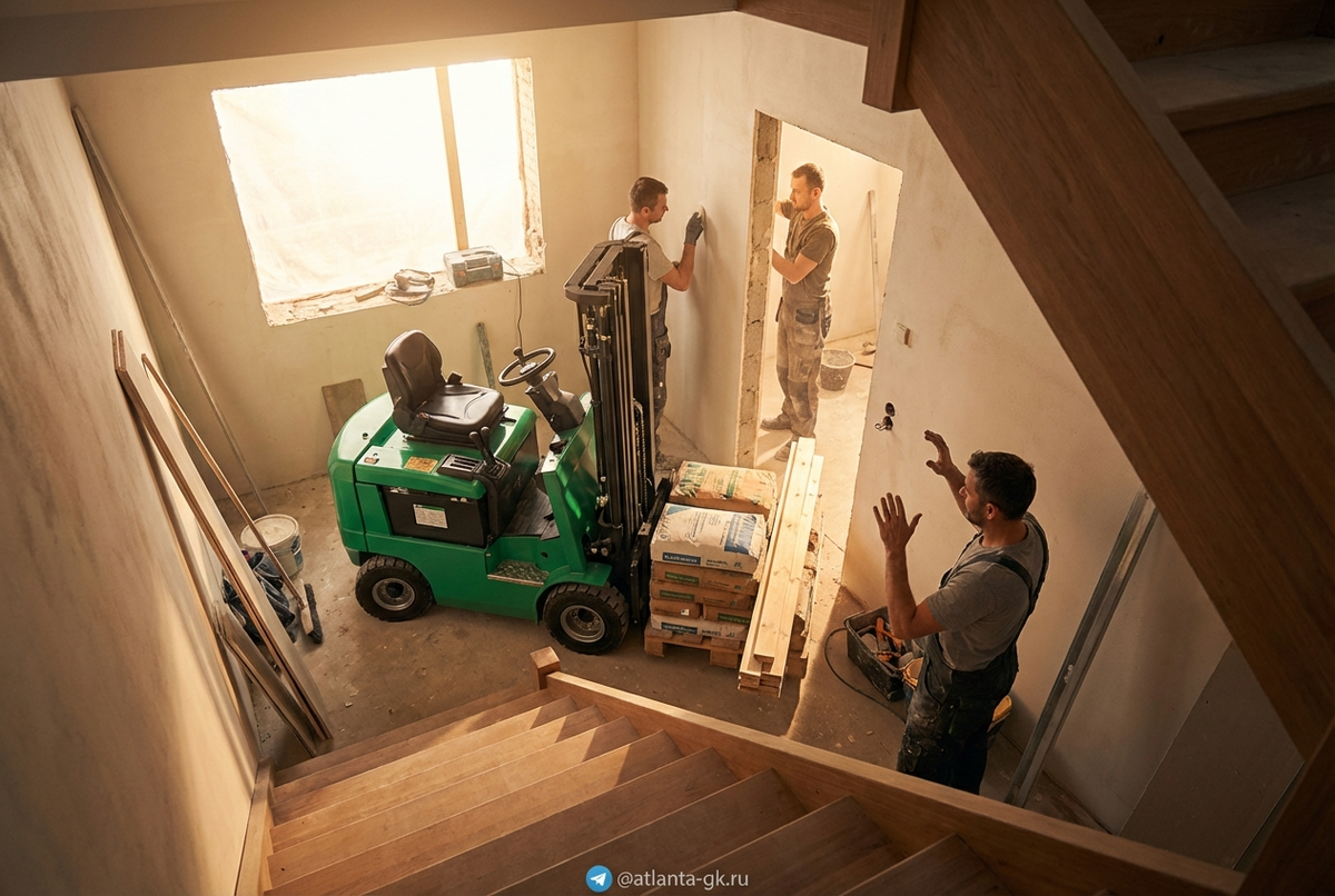    Электрический мини вилочный погрузчик для эффективной работы Atlanta-gk