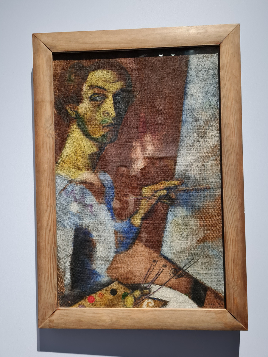 Марк Шагал, Автопортрет с мольбертом