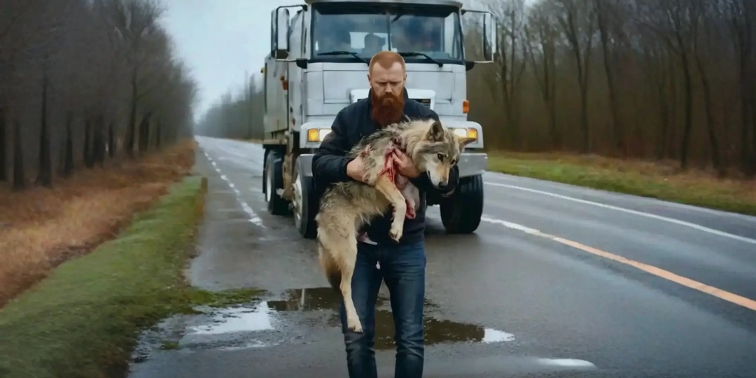 Дальнобойщик Семён нашел около дороги волка и помог ему. А он отблагодарил когда это было необходимо больше всего