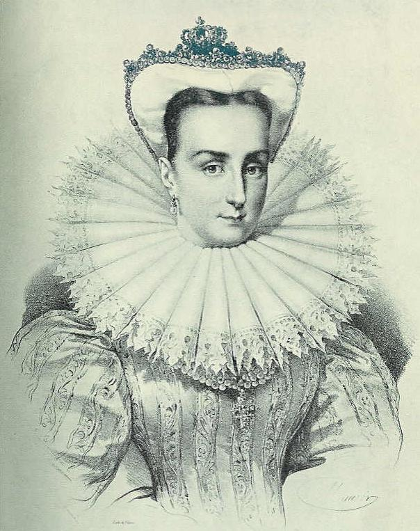 фото 1 - Марина Мнишек. Портрет; фото 2 - Маринкина башня. Коломна