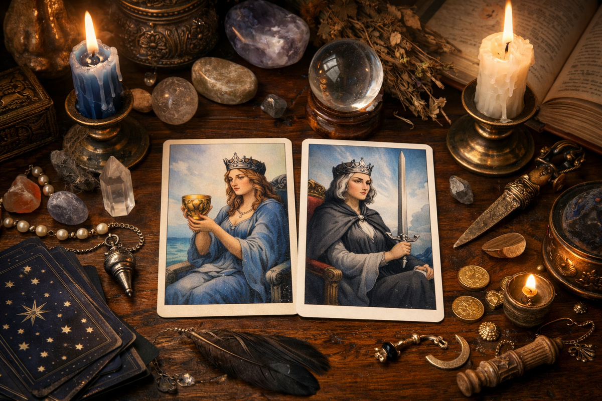 Королева Кубков — про чувства, эмпатию и умение слышать себя в раскладе.