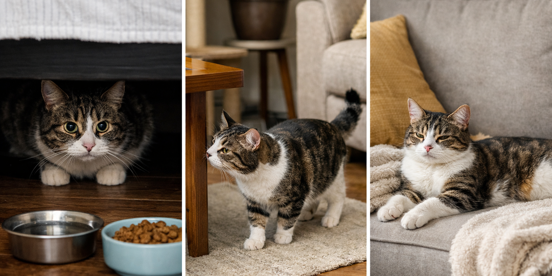 Что происходит с кошкой в первые недели в новом доме?