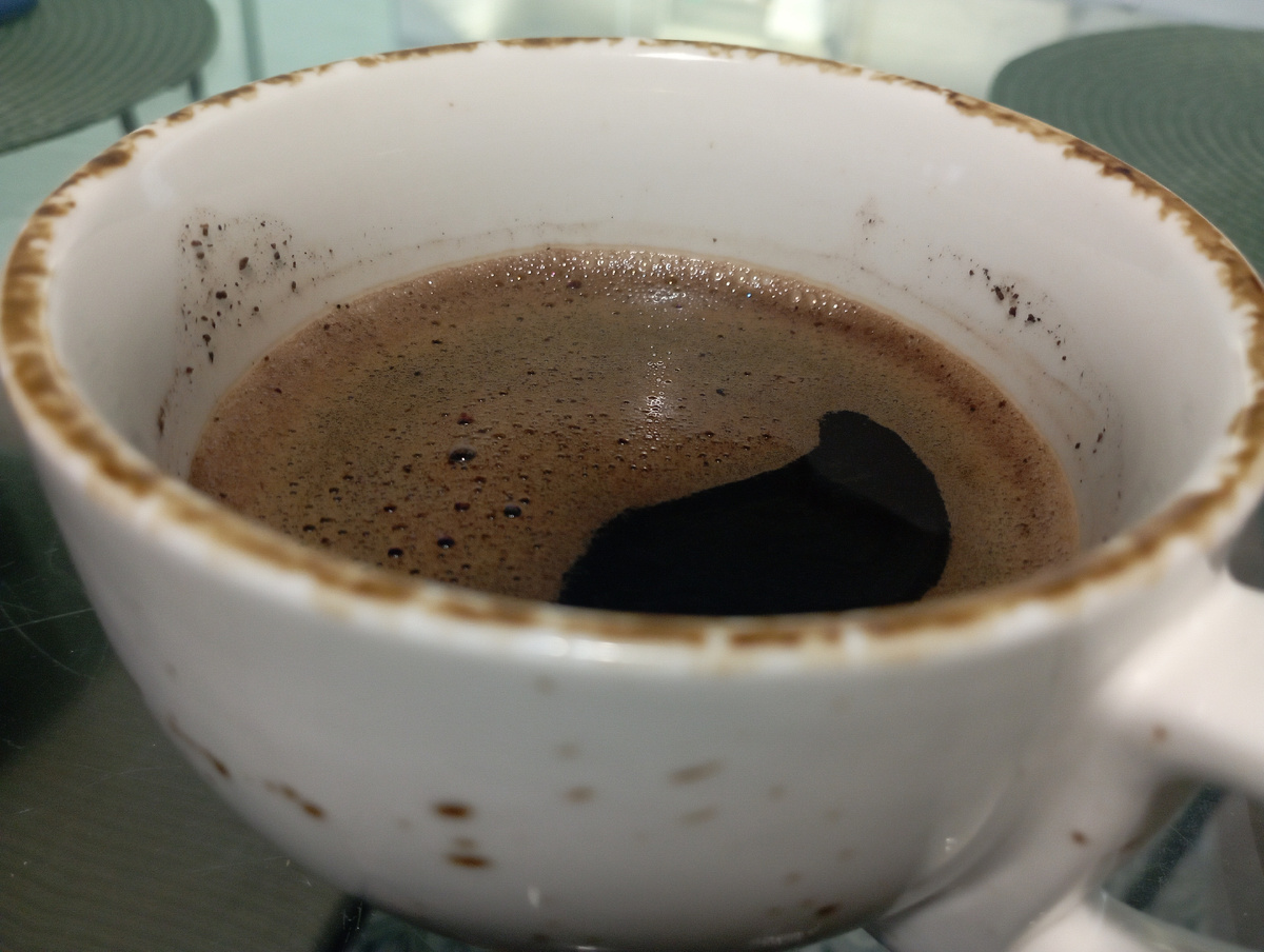 Кофе тоже у меня закончился, поэтому это моя первая чашечка сегодня