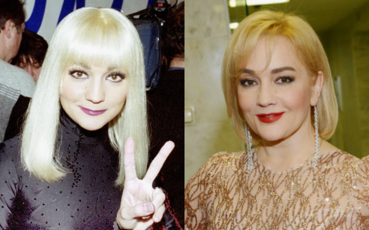 на фото Татьяна Буланова в молодости с париком и сейчас 