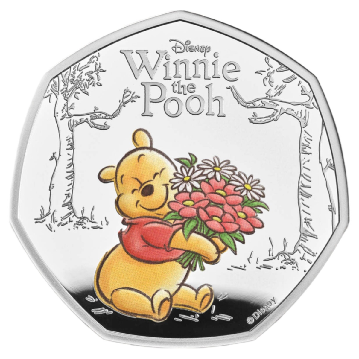 50 пенсов 2026 года «Доброта» серии «100-лет первой публикации детской книги Алана Милна «Винни-Пух» (реверс)
