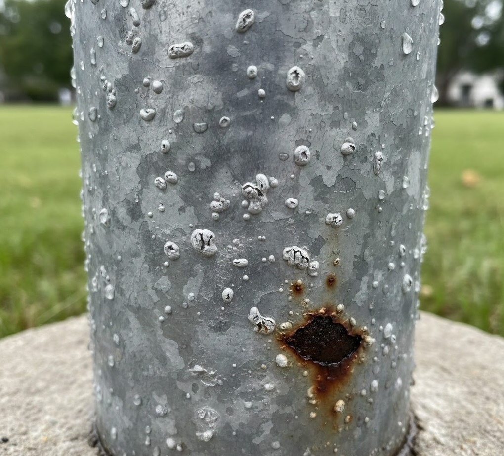 Многие дефекты цинкования заметны визуально