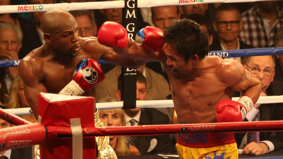    Бой Флойда Мейвезера и Мэнни Пакьяо в 2015 году. Global Look Press
