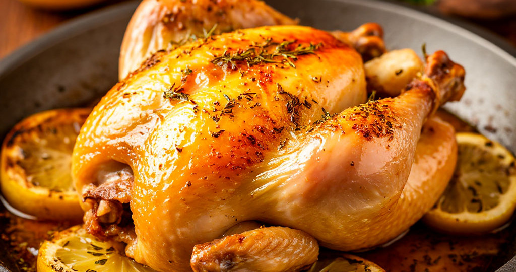 «Птица с характером: курица, запечённая в объятиях лимона и чеснока»