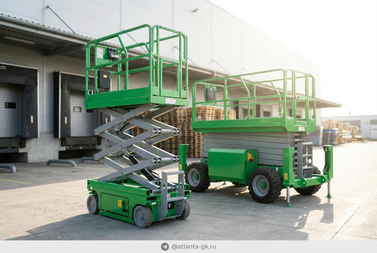    Выбор ножничного подъемника для эффективного складского хранения Atlanta-gk
