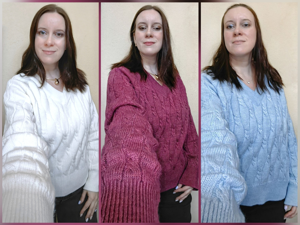 Пуловер от бренда "Win&Wool", на мне