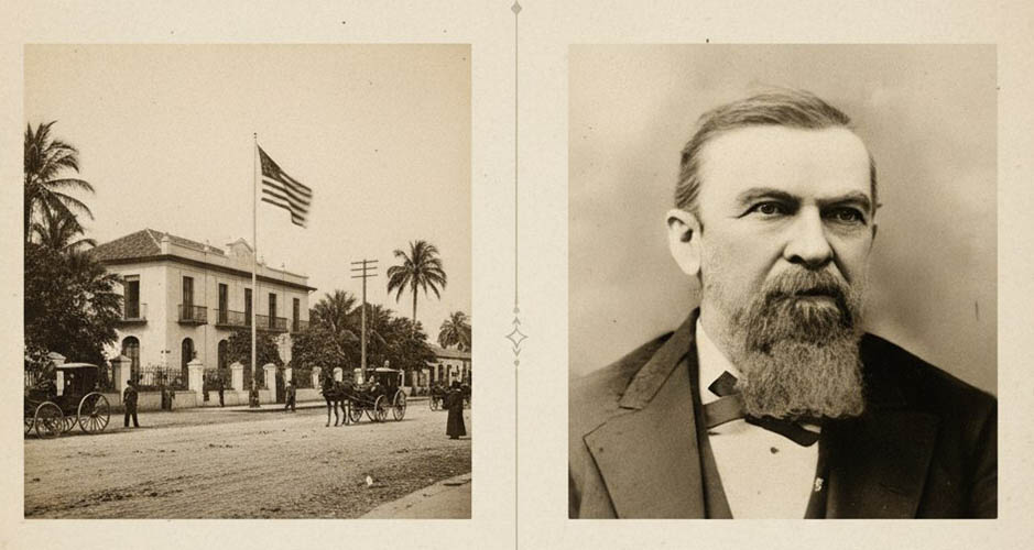 Американское посольство в Асунсьоне и посол Чарльз Уошберн