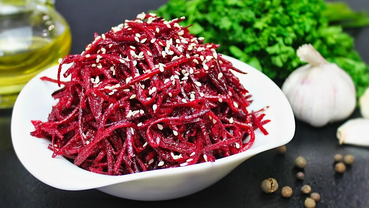 Фото; с канала Tasty Food  СВЁКЛА ПО-КОРЕЙСКИ! YouTube