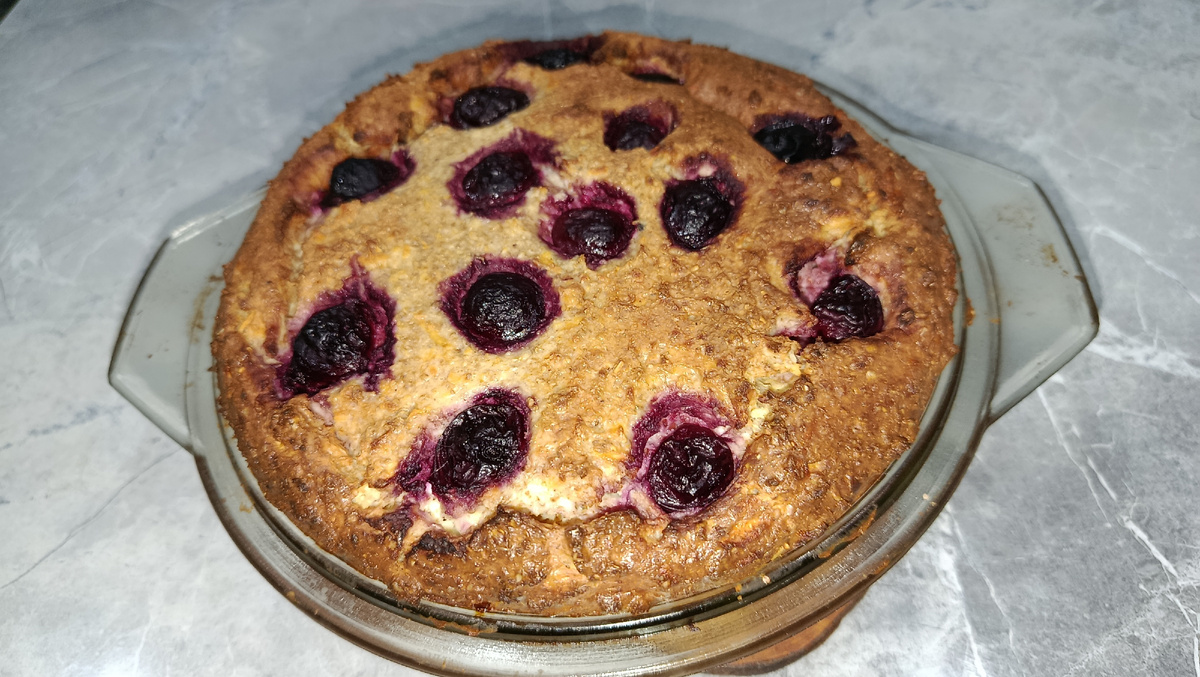 Творожная запеканка с клетчатой.