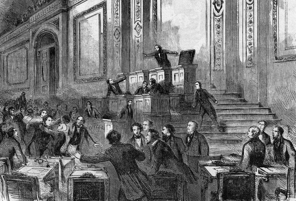 Массовая драка в Конгрессе 5 февраля 1858 г. 