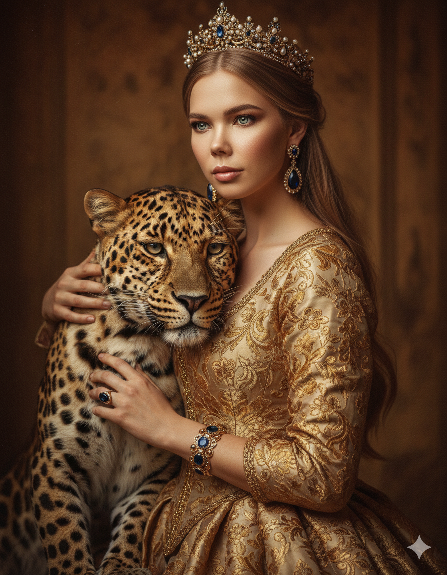 Нейрофото с леопардом