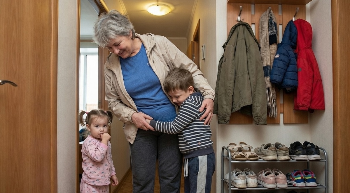 – Миша, Катя, идите сюда! Бабушка пришла! – крикнул Олег в глубь квартиры.
Из комнаты выбежал Миша. Уже совсем большой. Русые волосы, отцовские глаза.