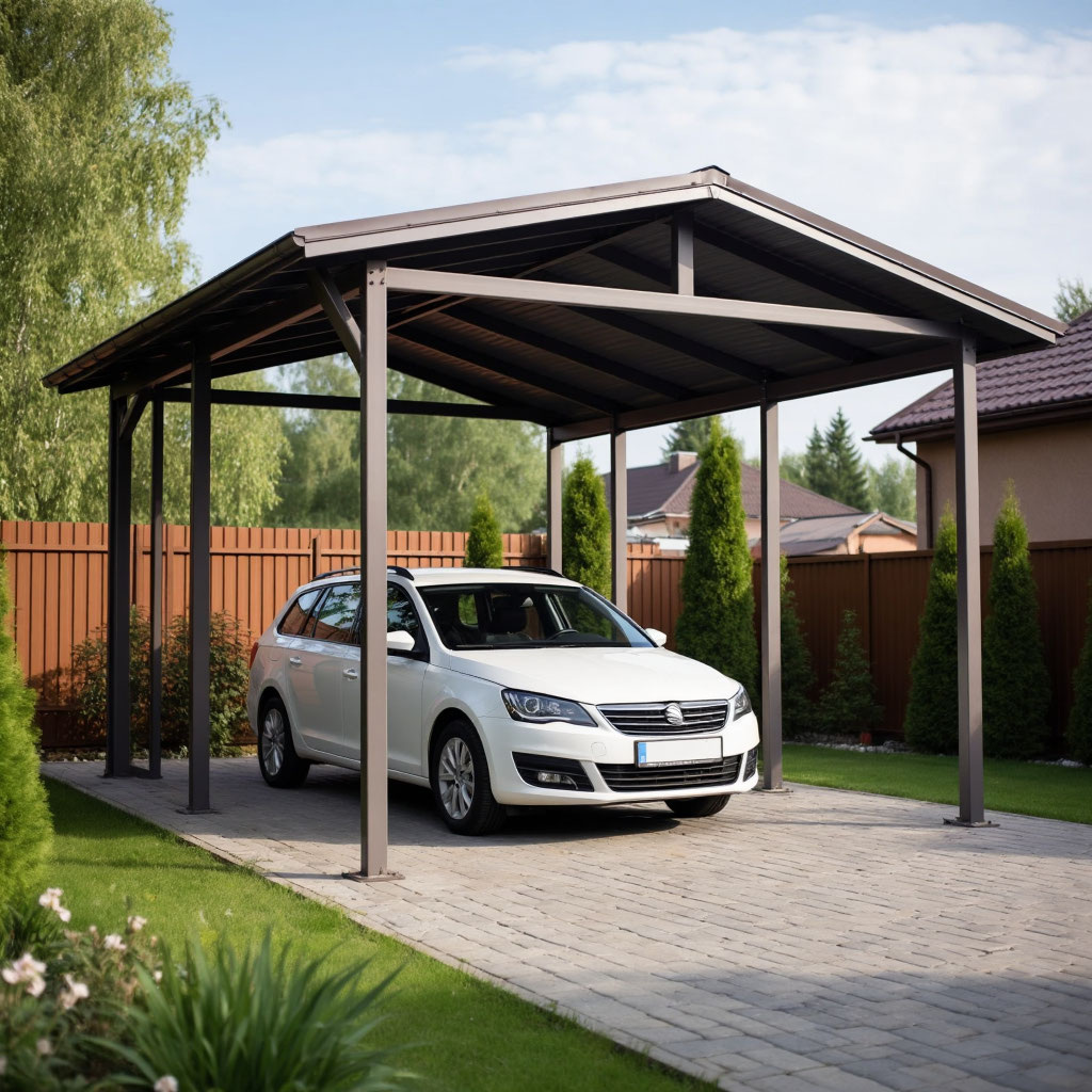#навес для авто на даче