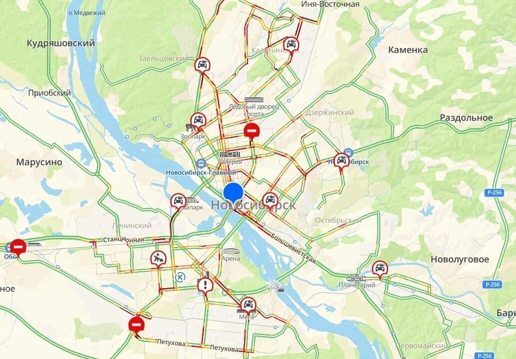    Пробки в Новосибирске 24 февраля   2ГИС