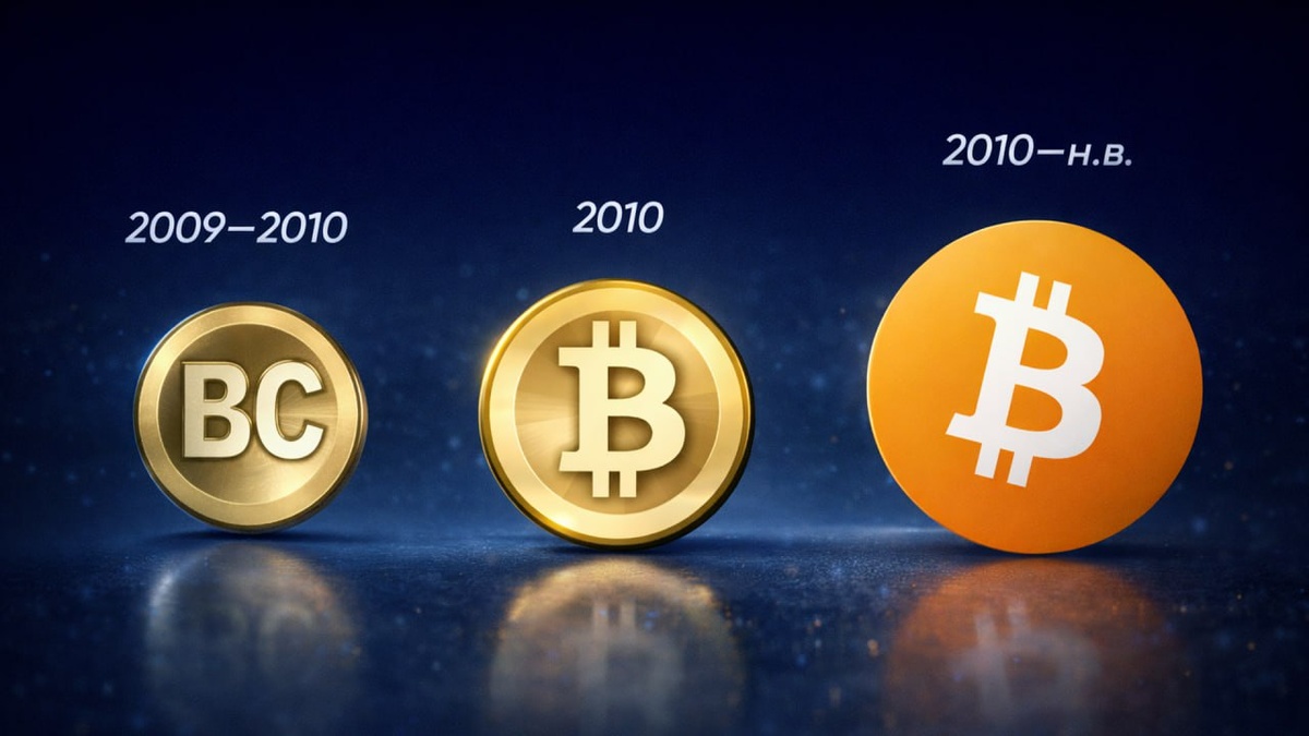 16 лет назад появился первый логотип Bitcoin — от золотой монеты BC к оранжевому символу ₿. Как менялся дизайн, почему исчезла «C» и как сообщество Bitcointalk утвердило современный знак главной криптовалюты.