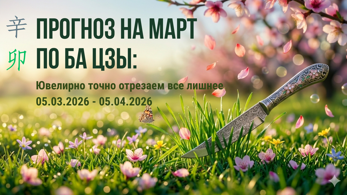 Общий прогноз на март 2026 по Ба Цзы