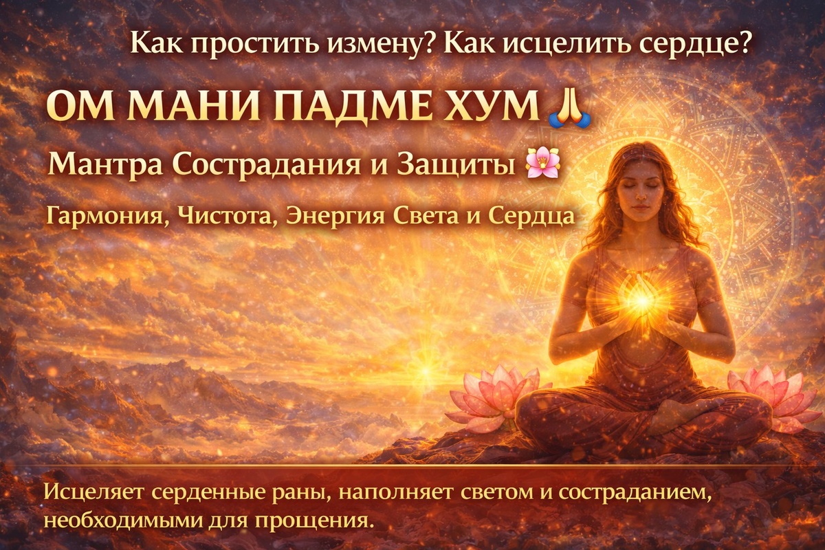 ОМ МАНИ ПАДМЕ ХУМ 🙏 Мантра Сострадания и Защиты 🌸 Гармония, Чистота, Энергия Света и Сердца ✨ Слушай душой — почувствуй мир