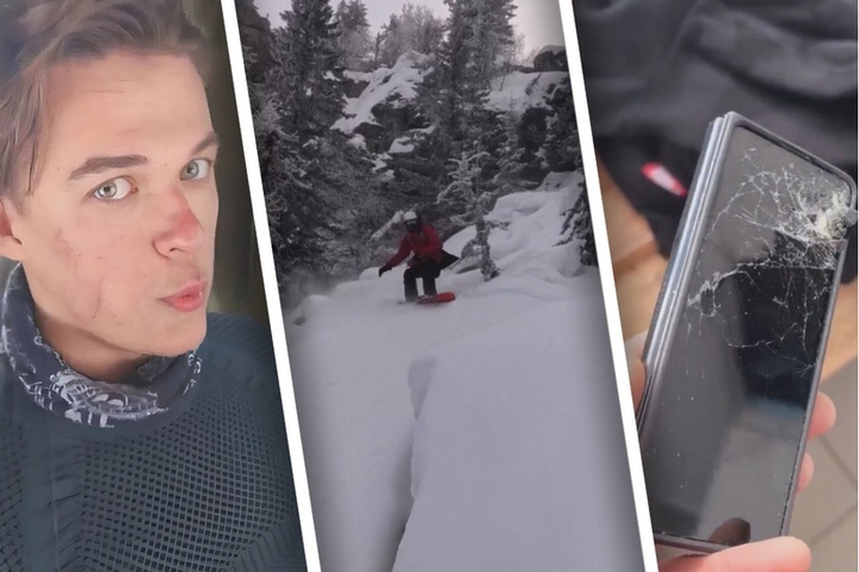    30-летний уфимец встретил медведя при спуске с горы на сноуборде и смог отбиться: помог лежавший в кармане телефон. Фото: соцсети