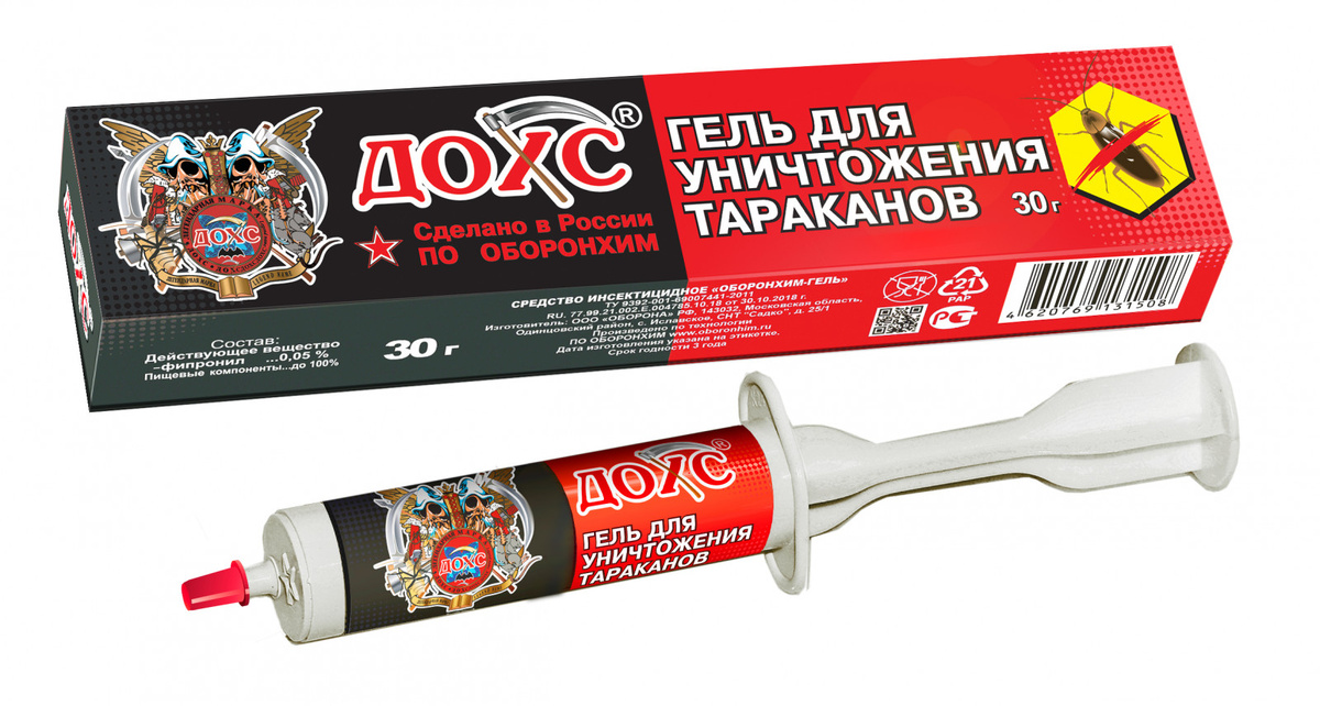 фото: Дохс — гель для уничтожения тараканов 