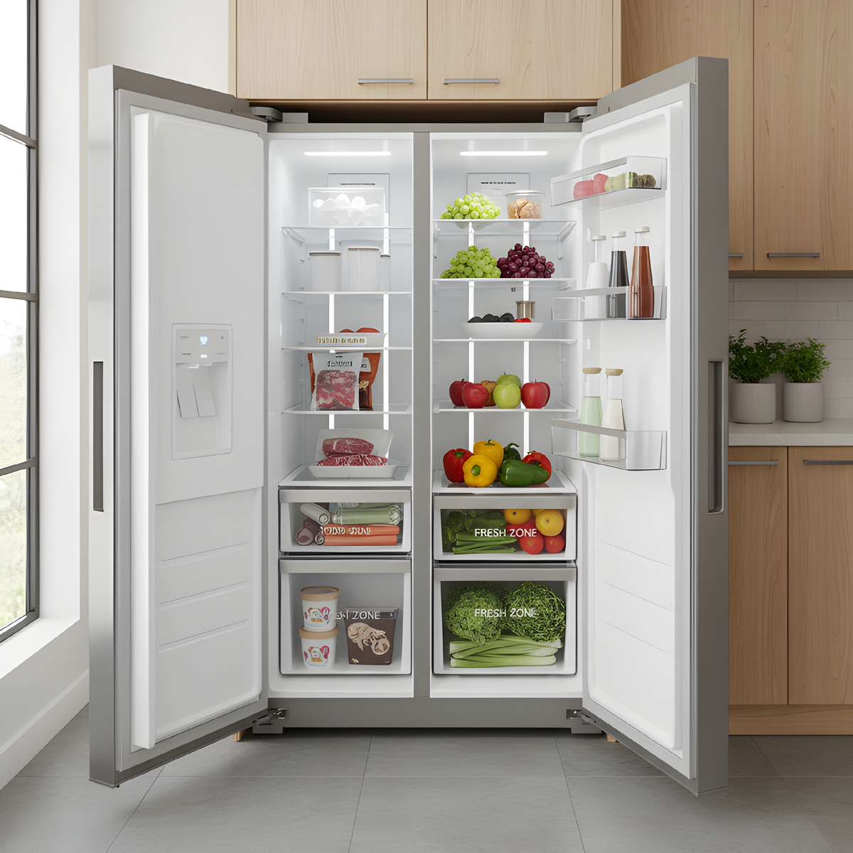 Двухкамерный холодильник с зоной свежести и автоматической разморозкой