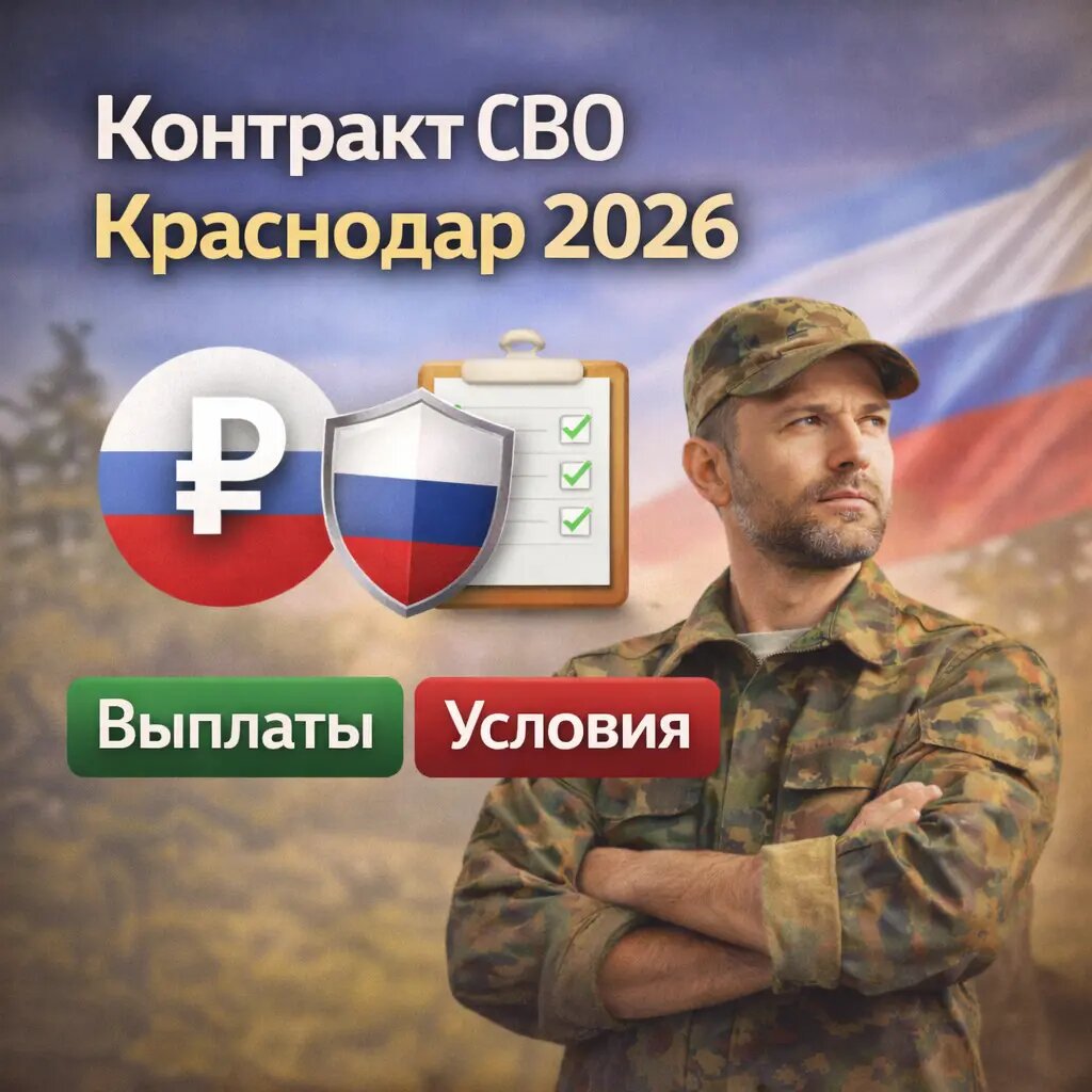 Контракт СВО Краснодар 2026: какие выплаты положены, основные условия оформления и что проверить до подписания.